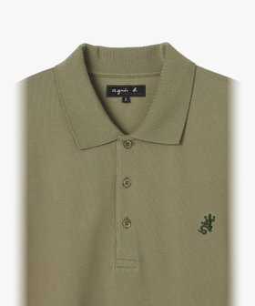 HOMME メンズ メンズ アイコニック 刺繍 コットン 半袖 ポロシャツ "Lezard" グリーン系その他