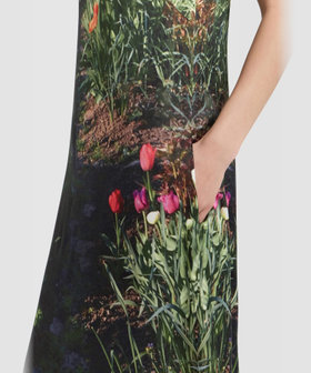 FEMME ウィメンズ フォトプリント ノースリーブ ワンピース "Tulipes" マルチ