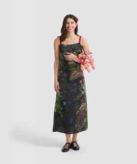 FEMME ウィメンズ フォトプリント ノースリーブ ワンピース "Tulipes" マルチ