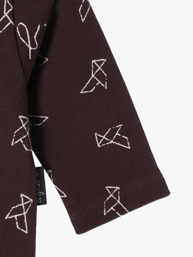 ENFANT ベビー 【Outlet】ベビー プリント コットン 長袖 コンビネゾン ブラウン系その他