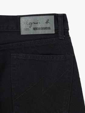 HOMME メンズ agnes b. x NH ストレイトパンツ ブラック