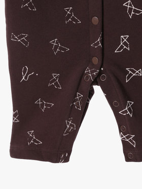 ENFANT ベビー 【Outlet】ベビー プリント コットン 長袖 コンビネゾン ブラウン系その他