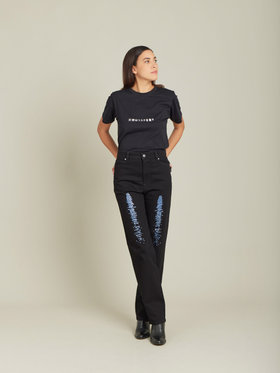 FEMME ウィメンズ 【Outlet】SEU7 PANTALON パンツ ブラック