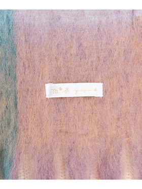 To b. by agnès b. WEB限定 ブロックチェック ストール ブラウン系その他