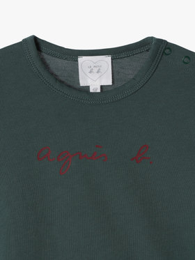 ENFANT ベビー ベビー ロゴ コットン 長袖 Tシャツ グリーン系その他