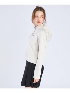 To b. by agnès b. ロゴ刺繍 コットン ニューマカロンカラー スウェットフーディー グレー