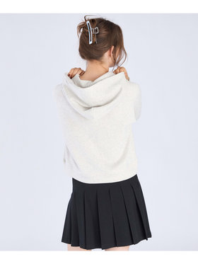 To b. by agnès b. ロゴ刺繍 コットン ニューマカロンカラー スウェットフーディー グレー