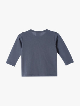 ENFANT ベビー ベビー ロゴ コットン 長袖 Tシャツ グレー
