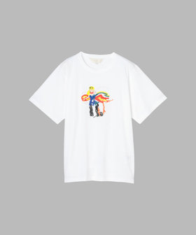 To b. by agnès b. Fairy T オーガニックコットン 半袖 アーティストTシャツ ホワイト