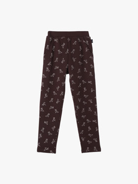 ENFANT ユニセックス 【Outlet】キッズ プリント コットン フルレングス パンツ ブラウン系その他