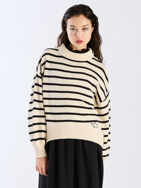 To b. by agnès b. ソフトニット プルオーバー ホワイト