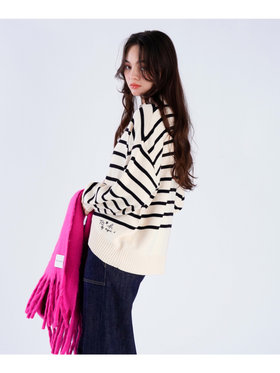 To b. by agnès b. ソフトニット プルオーバー ホワイト