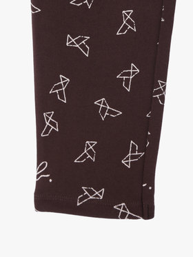 ENFANT ユニセックス 【Outlet】キッズ プリント コットン フルレングス パンツ ブラウン系その他