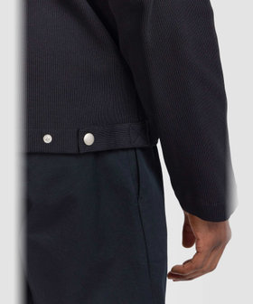 HOMME メンズ メンズ コットン リブ カーディガンプレッション ブラック