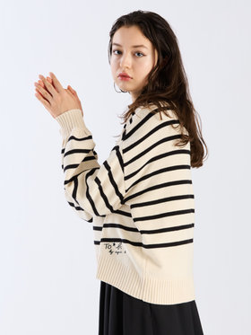 To b. by agnès b. ソフトニット プルオーバー ホワイト