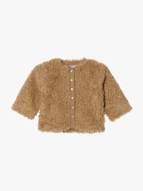 ENFANT ベビー 【Outlet】ベビー ファー 長袖 カーディガンプレッション ベージュ