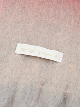 To b. by agnès b. WEB限定 ブロックチェック ストール ベージュ系その他