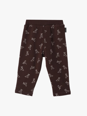 ENFANT ベビー 【Outlet】ベビー プリント コットン フルレングス パンツ ブラウン系その他