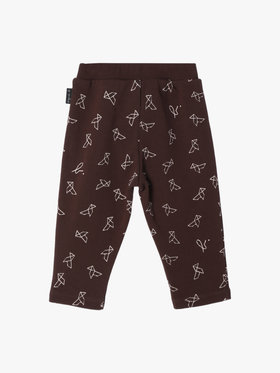 ENFANT ベビー 【Outlet】ベビー プリント コットン フルレングス パンツ ブラウン系その他