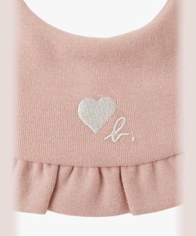 ENFANT ベビー ベビー "b." ロゴ コットン スタイ Heart ベージュ