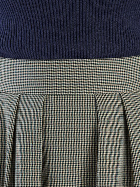 To b. by agnès b. 【Outlet】WW57 JUPE チェックタックロングスカート カーキ