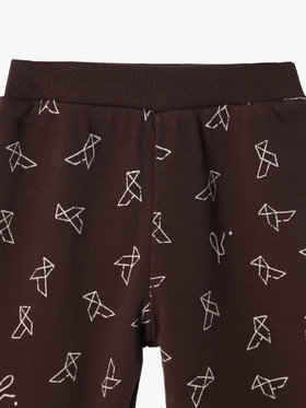 ENFANT ベビー 【Outlet】ベビー プリント コットン フルレングス パンツ ブラウン系その他