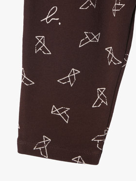 ENFANT ベビー 【Outlet】ベビー プリント コットン フルレングス パンツ ブラウン系その他