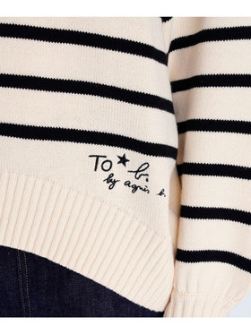 To b. by agnès b. ソフトニット プルオーバー ホワイト