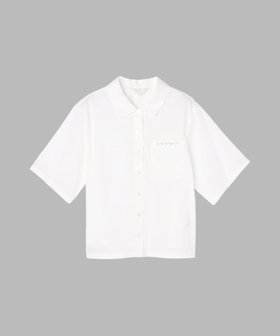 To b. by agnès b. ボックスカット 半袖 シャツ ホワイト