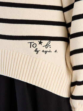 To b. by agnès b. ソフトニット プルオーバー ホワイト