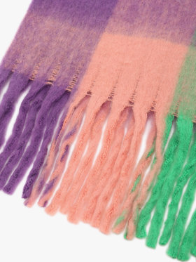 To b. by agnès b. WEB限定 ブロックチェック ストール ブラック系その他