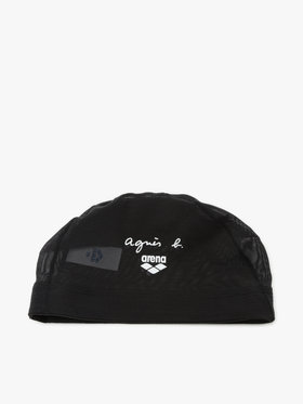FEMME ウィメンズ agnes b. x arena メッシュスイムキャップ ブラック