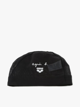 FEMME ウィメンズ agnes b. x arena メッシュスイムキャップ ブラック