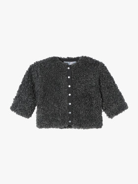 ENFANT ベビー 【Outlet】ベビー ファー 長袖 カーディガンプレッション グレー