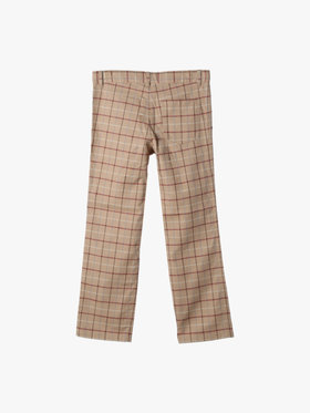 ENFANT ユニセックス 【Outlet】キッズ チェック コットン フルレングス パンツ ベージュ