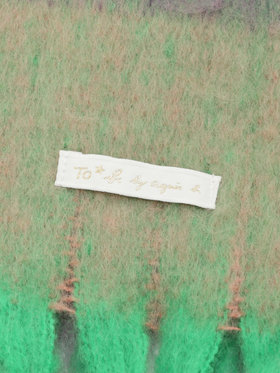 To b. by agnès b. WEB限定 ブロックチェック ストール ブラック系その他