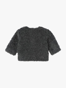 ENFANT ベビー 【Outlet】ベビー ファー 長袖 カーディガンプレッション グレー