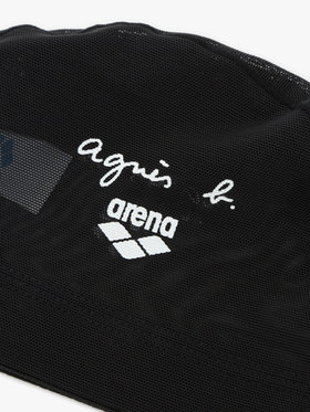 FEMME ウィメンズ agnes b. x arena メッシュスイムキャップ ブラック