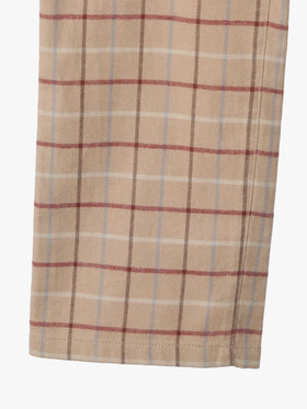 ENFANT ユニセックス 【Outlet】キッズ チェック コットン フルレングス パンツ ベージュ