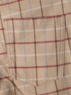 ENFANT ユニセックス 【Outlet】キッズ チェック コットン フルレングス パンツ ベージュ