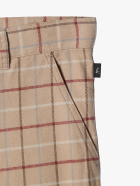 ENFANT ユニセックス 【Outlet】キッズ チェック コットン フルレングス パンツ ベージュ