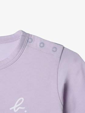 ENFANT ベビー ベビー ロゴ ハート プリント コットン 長袖 Tシャツ パープル系その他