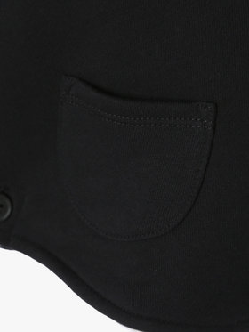 ENFANT ベビー ベビー ”b.b.”ロゴ コットン リバーシブル ポンチョ ブラック