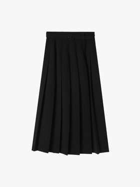 To b. by agnès b. 【Outlet】ダブルクロス プリーツ スカート ブラック