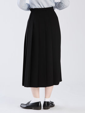 To b. by agnès b. 【Outlet】ダブルクロス プリーツ スカート ブラック