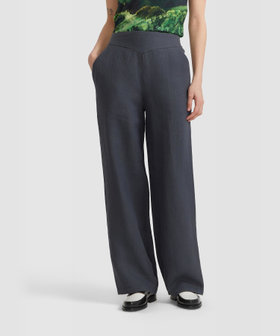 FEMME ウィメンズ リネン ワイド パンツ グレー