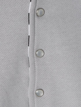 ENFANT ベビー ベビー ”b.b.”ロゴ コットン リバーシブル ポンチョ グレー