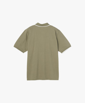 HOMME メンズ メンズ "b."ロゴ 刺繍 コットン 半袖 ポロシャツ "Brazilia" グリーン系その他