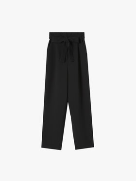 To b. by agnès b. ダブルクロス タックパンツ ブラック