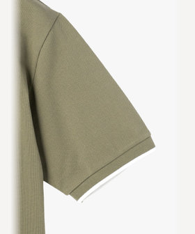 HOMME メンズ メンズ "b."ロゴ 刺繍 コットン 半袖 ポロシャツ "Brazilia" グリーン系その他